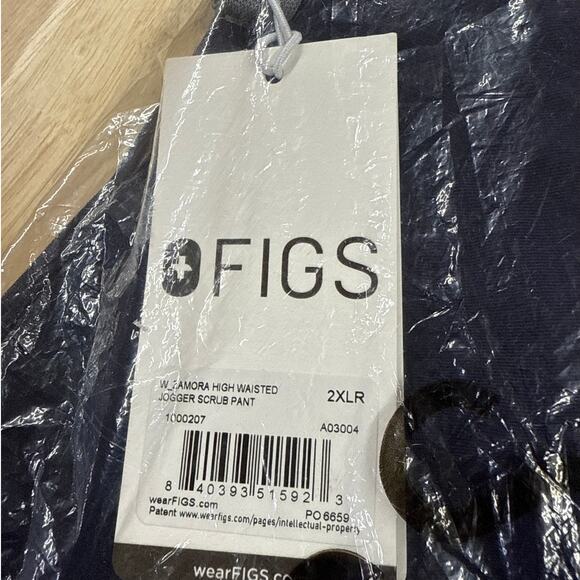 NWT Figs Women's Zamora High Waisted Jogger Scub Pants  Size XXL Navy Blue - Picture 6 of 6